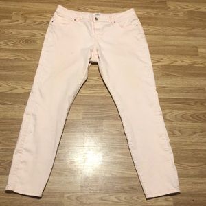 Light pink skinny pants worn couple times size 16